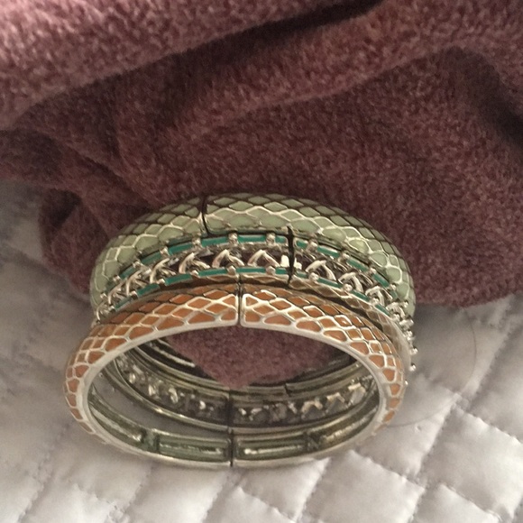 Set of 3 Lia Sephora Stretch Bangles - Picture 2 of 3